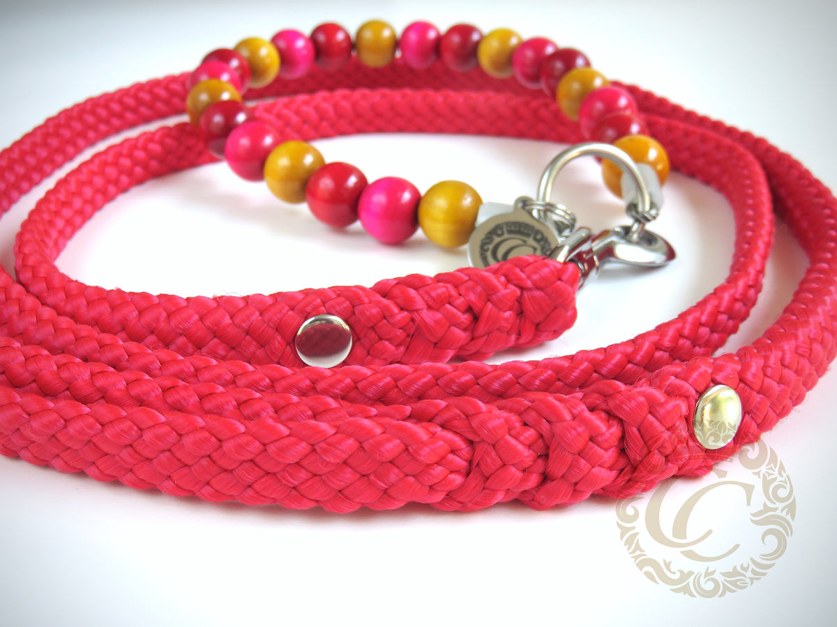 Dog collar Red Pink Yellow Mini | handmade dog collars | halsband | collarcrafts | dogcollar | collar | hondenhalsband | hondenband | Kattenhalsband | bead dog collars | cat mood collar | beaded dog collar | beaded dog collars | wooden bead dog collars | alu max com dog collars | beaded collars for dogs | rainbow dog collars | collarcrafts