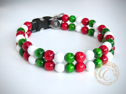 Dog collar Double Howlidays | Christmas Dog Collars | Party dog Collars | CollarCrafts | dogcollar | collar | honden halsband | Buckle dog collar Christmas | bead dog collars | Holiday mood collar | beaded dog collar | beaded dog collars | wooden bead dog collars | alu max com dog collars | beaded collars for dogs | Christmas dog collars