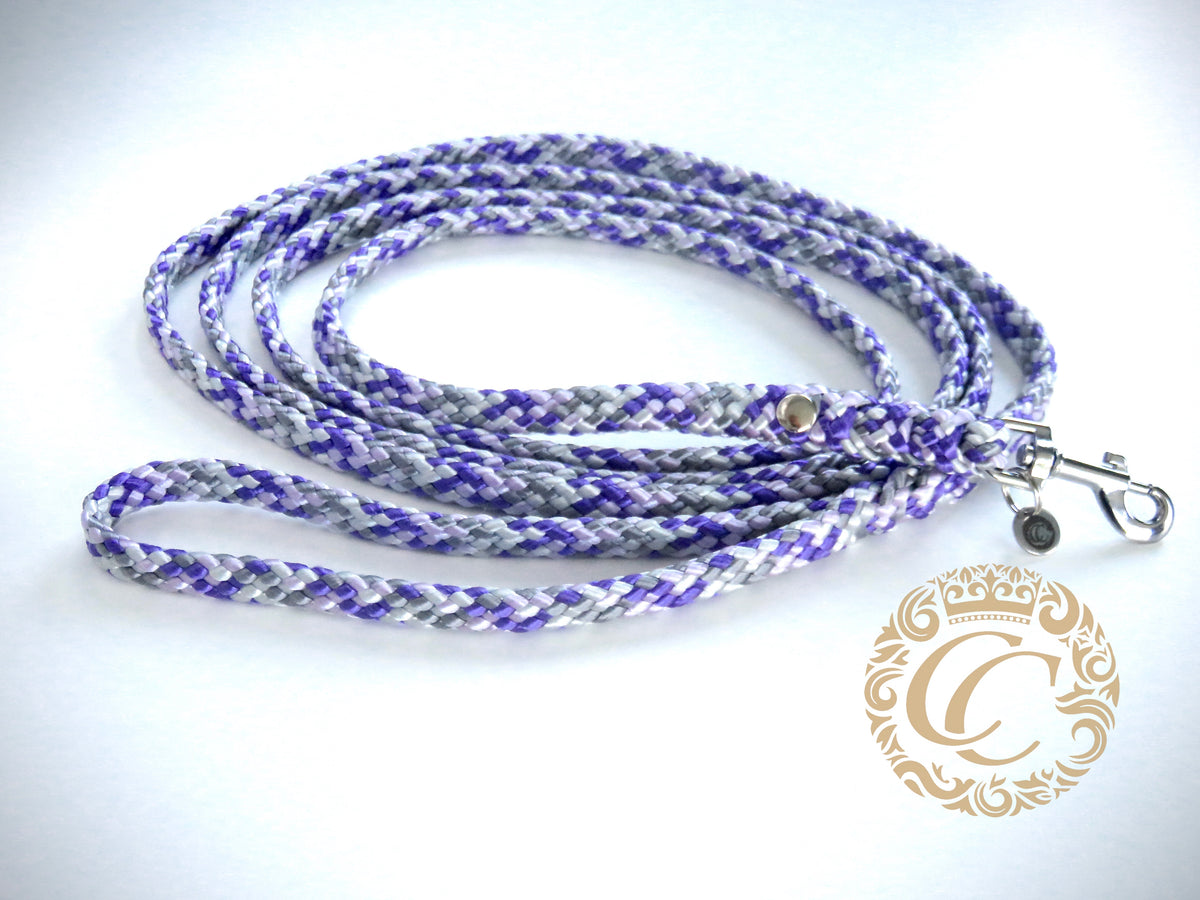 Dog leash for small & medium dogs Purple Mix | collarcrafts leash | handmade dog lead | paracord leash | Dog Collars | Cat Collars | CollarCrafts | dogcollar | collar | hondenhalsband | hondenband | Kattenhalsband | bead dog collars | cat mood collar | beaded dog collar | beaded dog collars | wooden bead dog collars | alu max com dog collars | beaded collars for dogs | rainbow dog collars | collarcrafts