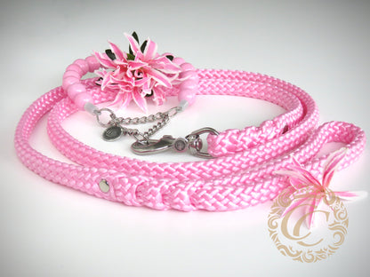 Handmade dog collar Baby Pink Maxi | Dog Collars | Custom made Collars | CollarCrafts | dogcollar | collar | hondenband | Kattenhalsband | bead dog collars | glam dog collar | girly dog collar | martingale dog collars | luxury dog collars | alu max com dog collars | beaded collars for dogs | pink dog collars