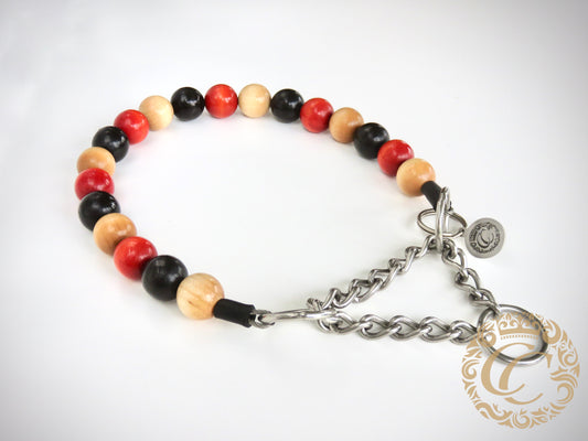 Dog collar Black Orange Beige Maxi