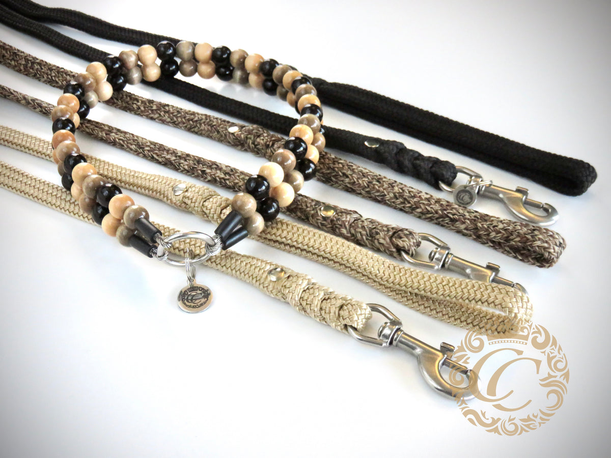 Dog collar "Double Midi Gray" | Dog Collars | CollarCrafts | dogcollar | collar | bead dog collars | mood collar | beaded dog collar | beaded dog collars | wooden bead dog collars | alu max com dog collars | beaded collars for dogs | rainbow dog collars | collarcrafts