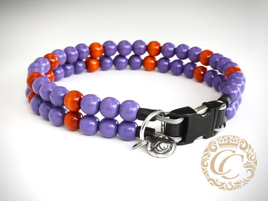 Dog collar Cute Witch | Halloween Dog Collars | Purple dog Collars | CollarCrafts | dogcollar | collar | honden halsband | Buckle dog collar Halloween | bead dog collars | Holiday mood collar | purple orange dog collar | beaded dog collars | wooden bead dog collars | alu max com dog collars | beaded collars for dogs | Halloween dog collars