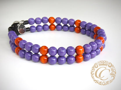 Dog collar Cute Witch | Halloween Dog Collars | Purple dog Collars | CollarCrafts | dogcollar | collar | honden halsband | Buckle dog collar Halloween | bead dog collars | Holiday mood collar | purple orange dog collar | beaded dog collars | wooden bead dog collars | alu max com dog collars | beaded collars for dogs | Halloween dog collars