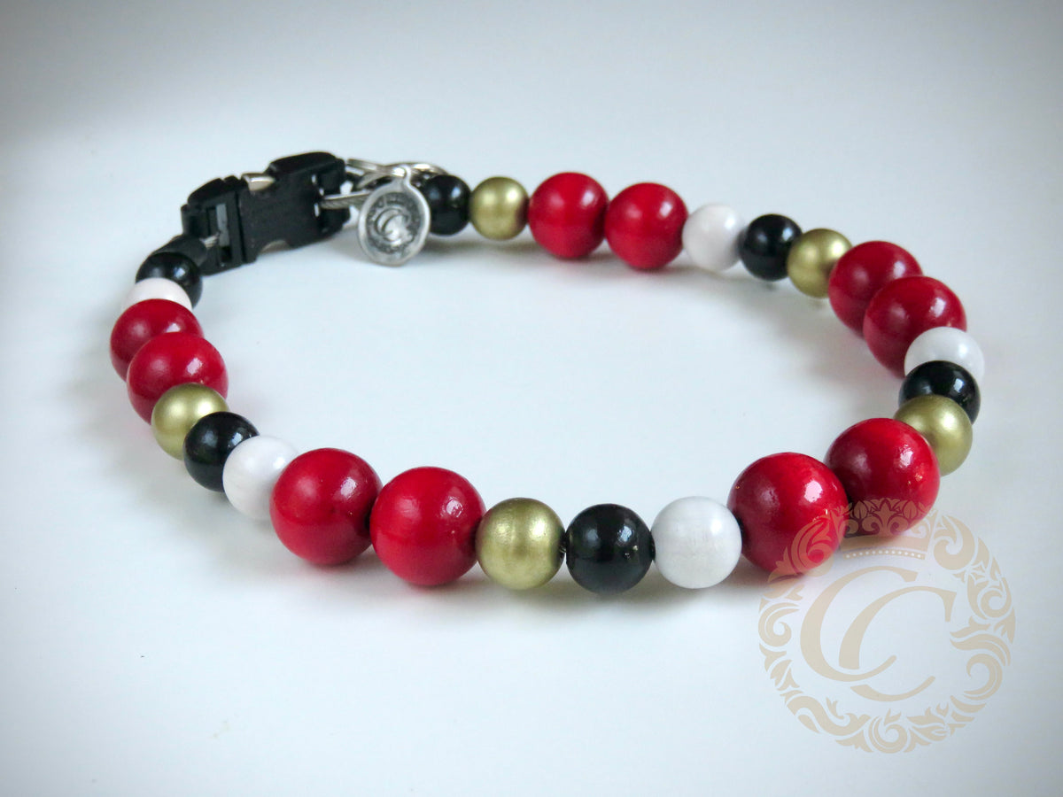 Handmade dog collar Santa Paws | Dog Collars | Cat Collars | CollarCrafts | Christmas dog collar | dogcollar | collar | hondenhalsband | hondenband | Kattenhalsband | bead dog collars | cat mood collar | beaded dog collar | beaded dog collars | wooden bead dog collars | alu max com dog collars | beaded collars for dogs | rainbow dog collars | collarcrafts