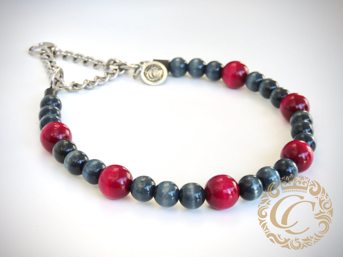 Dog collar Forest Berries | Dog Collars | Luxury Dog Collars | CollarCrafts | dogcollar | collar | honden halsband | Martingale dog collar | bead dog collars | collar leash set | beaded dog collar | dog accessories | wooden bead dog collars | alu max com dog collars | Natural collars for dogs | Blue Red dog collars