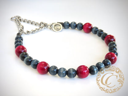 Dog collar Forest Berries | Dog Collars | Luxury Dog Collars | CollarCrafts | dogcollar | collar | honden halsband | Martingale dog collar | bead dog collars | collar leash set | beaded dog collar | dog accessories | wooden bead dog collars | alu max com dog collars | Natural collars for dogs | Blue Red dog collars
