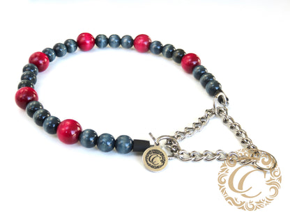 Dog collar Forest Berries | Dog Collars | Luxury Dog Collars | CollarCrafts | dogcollar | collar | honden halsband | Martingale dog collar | bead dog collars | collar leash set | beaded dog collar | dog accessories | wooden bead dog collars | alu max com dog collars | Natural collars for dogs | Blue Red dog collars