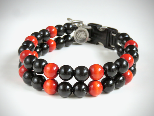 Dog collar Double Midi Pumpkin | Dog Collars | Cat Collars | CollarCrafts | dogcollar | collar | hondenband | Kattenhalsband | bead dog collars | cat mood collar | beaded dog collar | beaded dog collars | wooden bead dog collars | alu max com dog collars | beaded collars for dogs | rainbow dog collars
