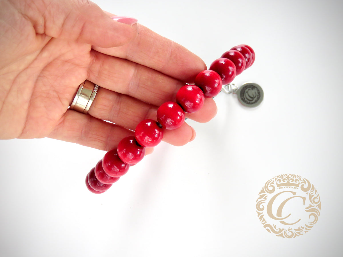 Dog collar Red Mini | Dog Collars | Cat Collars | CollarCrafts | dogcollar | collar | hondenhalsband | hondenhalsband | Kattenhalsband | bead dog collars | cat mood collar | beaded dog collar | beaded dog collars | wooden bead dog collars | alumax dog collars | beaded collars for dogs | red dog collars | collarcrafts