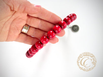 Dog collar Red Mini | Dog Collars | Cat Collars | CollarCrafts | dogcollar | collar | hondenhalsband | hondenhalsband | Kattenhalsband | bead dog collars | cat mood collar | beaded dog collar | beaded dog collars | wooden bead dog collars | alumax dog collars | beaded collars for dogs | red dog collars | collarcrafts