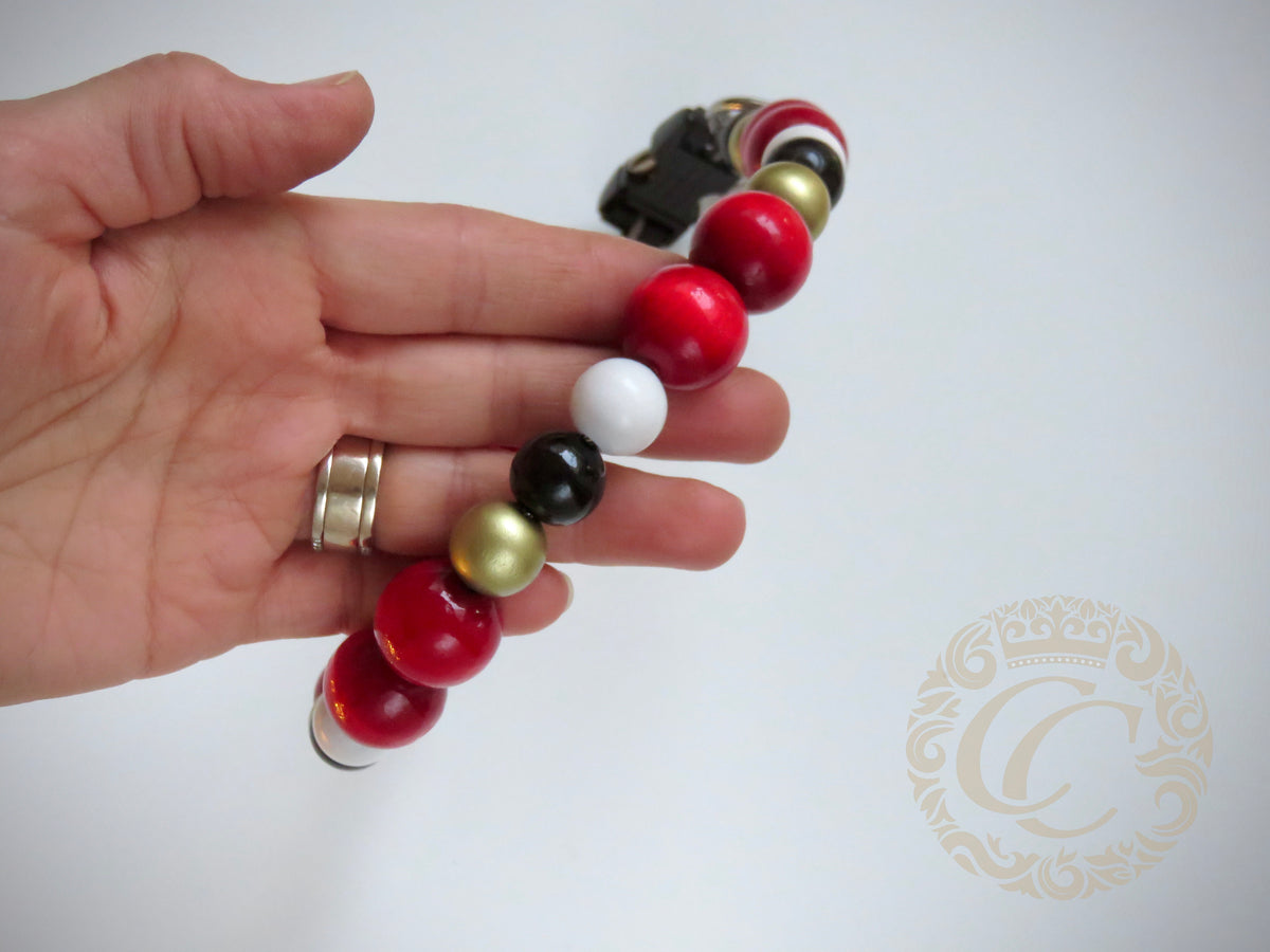 Handmade dog collar Santa Paws | Dog Collars | Cat Collars | CollarCrafts | Christmas dog collar | dogcollar | collar | hondenhalsband | hondenband | Kattenhalsband | bead dog collars | cat mood collar | beaded dog collar | beaded dog collars | wooden bead dog collars | alu max com dog collars | beaded collars for dogs | rainbow dog collars | collarcrafts