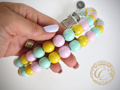 Dog collar Spring Bunny | Luxury Dog Collars | Pink Turquoise Yellow dog Collars | CollarCrafts | dogcollar | collar | honden halsband | Buckle dog collar | bead dog collars | Luxury dog collar | Easter dog collar | beaded dog collars | Unbreakable dog necklace collars | alu max com dog collars | beaded collars for dogs | Spring dog collars