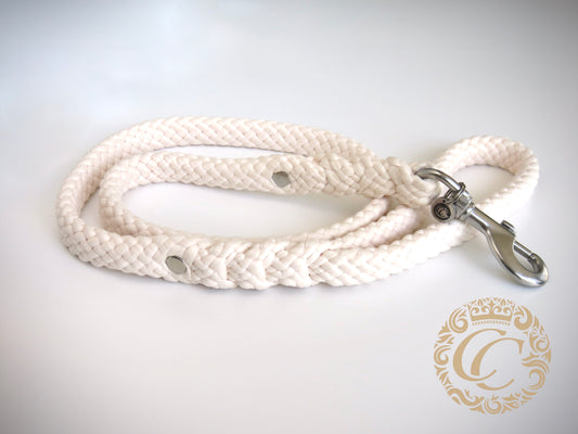 Handmade dog leash Ivory | Dog Leashes | Dog Collars | Cat Collars | CollarCrafts | dogcollar | collar | hondenhalsband | hondenband | Kattenhalsband | bead dog collars | cat mood collar | beaded dog collar | beaded dog collars | wooden bead dog collars | alu max com dog collars | beaded collars for dogs | rainbow dog collars | collarcrafts