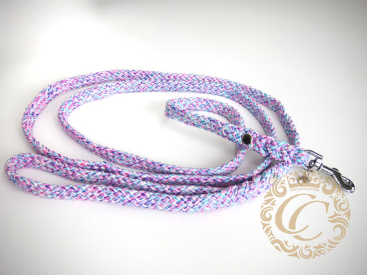 Dog leash for small & medium dogs Unicorn Mini | collarcrafts leash handmade | dogleash | leash paracord | hondenleiband | leiband | dog leash small dog | cat leash | mini dog leash | Purple Turquoise Dog Leash