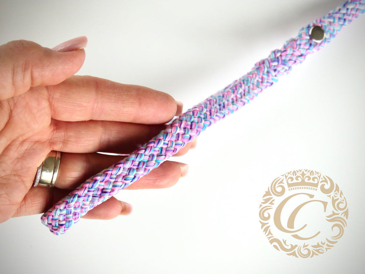 Dog leash for small & medium dogs Unicorn Mini | collarcrafts leash handmade | dogleash | leash paracord | hondenleiband | leiband | dog leash small dog | cat leash | mini dog leash | Purple Turquoise Dog Leash