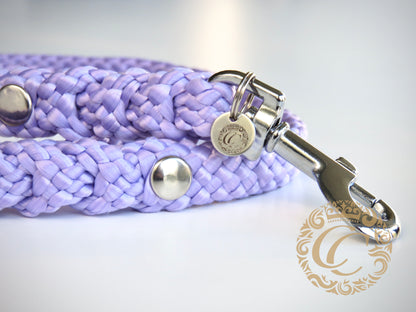 Dog leash for small & medium dogs Royal Blue Diamond Mini | Paracord Leashes | Dog leashes | CollarCrafts | custom dog leash | blue white dog leash | leashes for dogs | Dog leash | handmade dog leash | paracord leash for small dogs