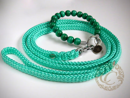 Dog collar Mint Mini | handmade dog collar | collarcrafts | dogcollar | halsband | dogcollar | collar | hondenhalsband | hondenband | Kattenhalsband | bead dog collars | cat mood collar | beaded dog collar | beaded dog collars | wooden bead dog collars | alu max com dog collars | beaded collars for dogs | rainbow dog collars | collarcrafts