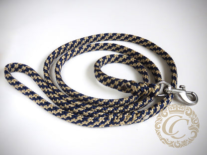 Dog leash for medium & large dogs Beige Blue |  collarcrafts | leash handmade | dogcollar | collar | hondenhalsband | hondenband | Kattenhalsband | bead dog collars | cat mood collar | beaded dog collar | beaded dog collars | wooden bead dog collars | alu max com dog collars | beaded collars for dogs | rainbow dog collars | collarcrafts