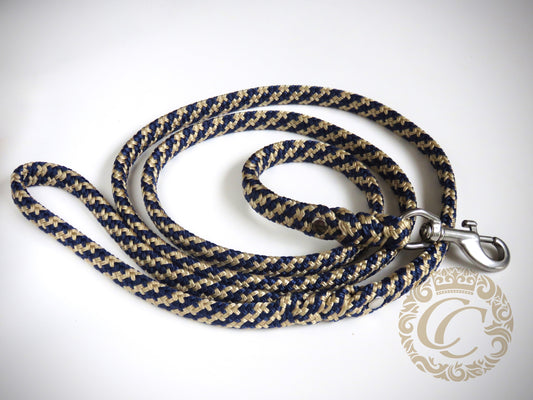 Dog leash for medium & large dogs Beige Blue |  collarcrafts | leash handmade | dogcollar | collar | hondenhalsband | hondenband | Kattenhalsband | bead dog collars | cat mood collar | beaded dog collar | beaded dog collars | wooden bead dog collars | alu max com dog collars | beaded collars for dogs | rainbow dog collars | collarcrafts