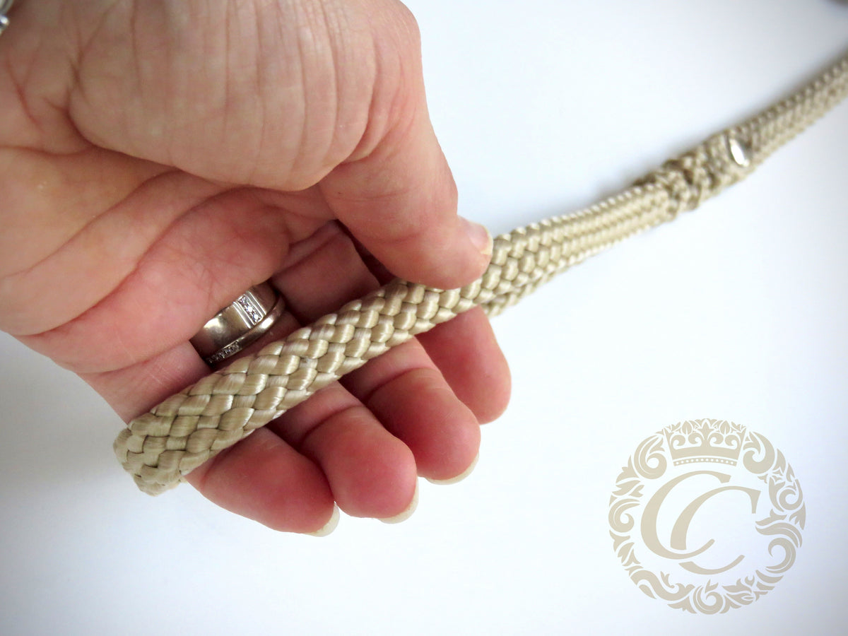 Handmade dog leash Beige Mini | CollarCrafts dog leashes and collars| paracord dog leash | doglead | leash small dogs | hondenband | Kattenleiband | bead dog collars and leashes | cat leash | beaded dog collar | beaded dog collars | wooden bead dog collars | alu max com dog collars | leashes for dogs | paracord dog leashes | collarcrafts