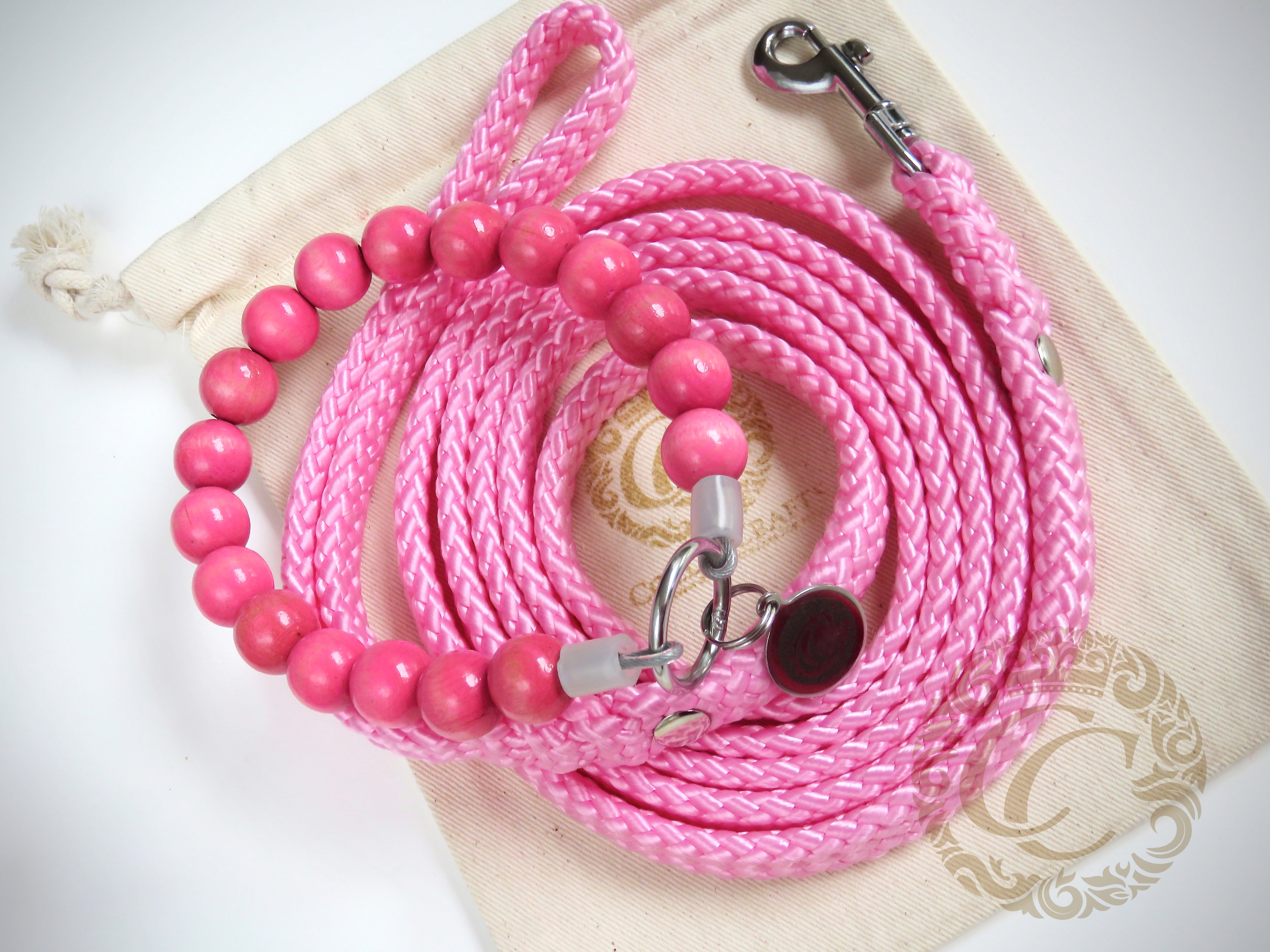 Dog collar Candy Pink | Dog Collars | Bead dog Collars | CollarCrafts | dogcollar | collar | Luxury dog collars  | Unbreakable dog necklaces | bead dog collars | Girly dog collars | Handmade dog collar s| beaded dog collars | wooden bead dog collars | alu max com dog collars | beaded collars for dogs | Pink beads dog collars and leashes