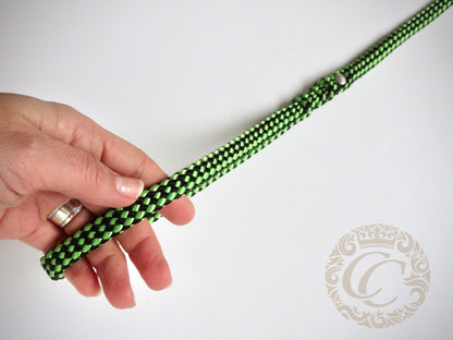 Dog leash for small & medium dogs Black & Green | Dog Collars | Cat Collars | CollarCrafts | dogcollar | collar | hondenhalsband | hondenband | Kattenhalsband | bead dog collars | cat mood collar | beaded dog collar | beaded dog collars | wooden bead dog collars | alu max com dog collars | beaded collars for dogs | rainbow dog collars | collarcrafts