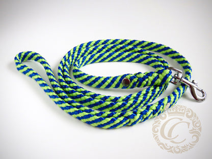 Dog leash for small & medium dogs Blue & Green | Dog Collars | Cat Collars | CollarCrafts | dogcollar | collar | hondenhalsband | hondenband | Kattenhalsband | bead dog collars | cat mood collar | beaded dog collar | beaded dog collars | wooden bead dog collars | alu max com dog collars | beaded collars for dogs | rainbow dog collars | collarcrafts