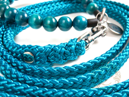 Dog leash for small & medium dogs Aqua | Dog Collars | Cat Collars | CollarCrafts | dogcollar | collar | hondenhalsband | hondenband | Kattenhalsband | bead dog collars | cat mood collar | beaded dog collar | beaded dog collars | wooden bead dog collars | alu max com dog collars | beaded collars for dogs | rainbow dog collars | collarcrafts