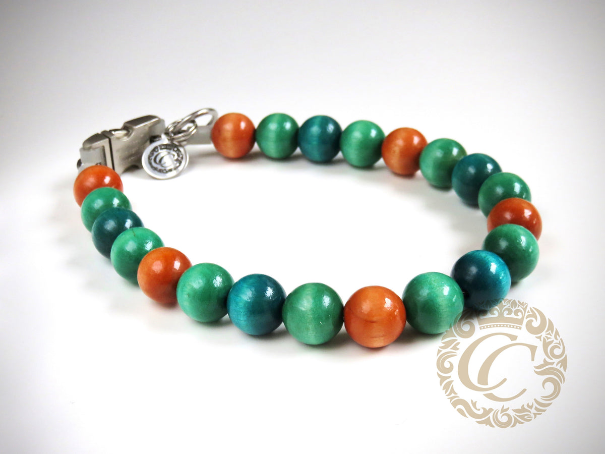Dog collar Cote d'Azur | Dog Collars | Buckle Collars | CollarCrafts | dogcollar | collar | bead dog collars | luxury dog collar | martingale dog collars | wooden bead dog collars | alu max com dog collars | beaded collars for dogs | rainbow dog collars| Turquoise dog collars
