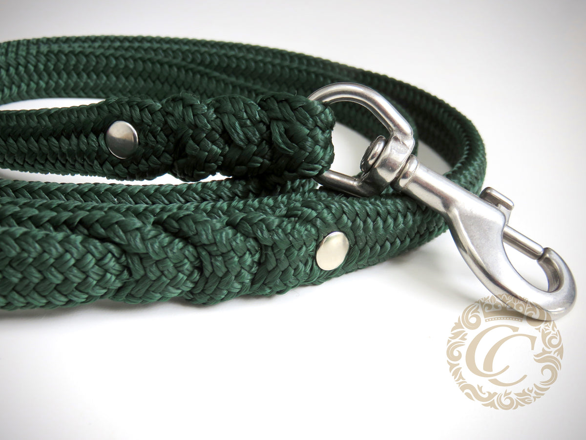 Dog Leash Emerald Green Durable Handmade Leash Large Dog Green Leash Washable Dog Lead CollarCrafts