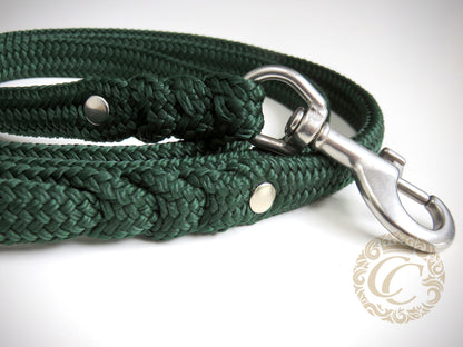 Dog Leash Emerald Green Durable Handmade Leash Large Dog Green Leash Washable Dog Lead CollarCrafts