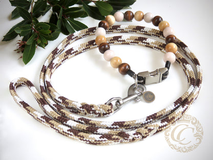 Handmade dog collar Brown Mix Maxi | Dog Collars | Cat Collars | Collar and leash set | CollarCrafts | dogcollar | collar | hondenband | Kattenhalsband | bead dog collars | cat mood collar | beaded dog collar | beaded dog collars | wooden bead dog collars | alu max com dog collars | beaded collars for dogs | rainbow dog collars