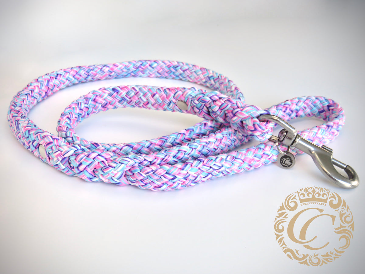 Dog leash Unicorn | Handmade Dog Leashes | Dog leash paracord | CollarCrafts | dogleash | leash | hondenhalsband | honden leiband | paracord dog lead | Dog leash washable | paracord leash | Pink purple dog leash | custom dog leash | Pink dog leash | dog collar leash set | collarcrafts