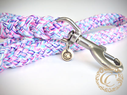 Dog leash Unicorn | Handmade Dog Leashes | Dog leash paracord | CollarCrafts | dogleash | leash | hondenhalsband | honden leiband | paracord dog lead | Dog leash washable | paracord leash | Pink purple dog leash | custom dog leash | Pink dog leash | dog collar leash set | collarcrafts