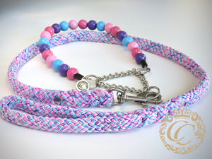 Dog leash Unicorn | Handmade Dog Leashes | Dog leash paracord | CollarCrafts | dogleash | leash | hondenhalsband | honden leiband | paracord dog lead | Dog leash washable | paracord leash | Pink purple dog leash | custom dog leash | Pink dog leash | dog collar leash set | collarcrafts