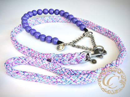 Dog leash Unicorn | Handmade Dog Leashes | Dog leash paracord | CollarCrafts | dogleash | leash | hondenhalsband | honden leiband | paracord dog lead | Dog leash washable | paracord leash | Pink purple dog leash | custom dog leash | Pink dog leash | dog collar leash set | collarcrafts