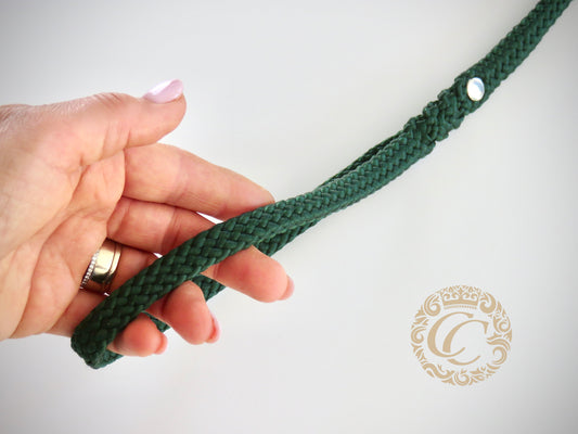 Dog leash for small & medium dogs Dark Green | Cat Collars | CollarCrafts | dogcollar | collar | hondenhalsband | hondenband | Kattenhalsband | bead dog collars | cat mood collar | beaded dog collar | beaded dog collars | wooden bead dog collars | alu max com dog collars | beaded collars for dogs | rainbow dog collars | collarcrafts