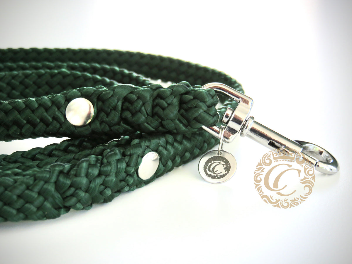 Dog leash for small & medium dogs Dark Green | Cat Collars | CollarCrafts | dogcollar | collar | hondenhalsband | hondenband | Kattenhalsband | bead dog collars | cat mood collar | beaded dog collar | beaded dog collars | wooden bead dog collars | alu max com dog collars | beaded collars for dogs | rainbow dog collars | collarcrafts