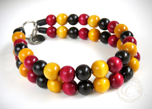 Dog collar "Brabançonne" | Dog Collars | Cat Collars | CollarCrafts | dogcollar | collar | hondenband | Kattenhalsband | bead dog collars | cat mood collar | beaded dog collar | beaded dog collars | wooden bead dog collars | alu max com dog collars | beaded collars for dogs | rainbow dog collars