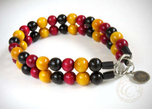 Dog collar "Brabançonne" | Dog Collars | Cat Collars | CollarCrafts | dogcollar | collar | hondenband | Kattenhalsband | bead dog collars | cat mood collar | beaded dog collar | beaded dog collars | wooden bead dog collars | alu max com dog collars | beaded collars for dogs | rainbow dog collars