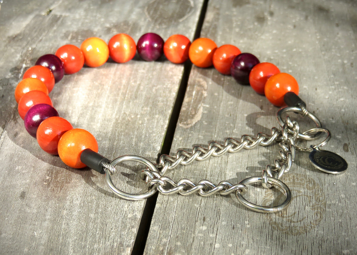 Dog collar "Hot Summer" | Dog Collars | Cat Collars | CollarCrafts | dogcollar | collar | hondenband | dogcollar | collar | hondenhalsband | hondenband | Kattenhalsband | bead dog collars | cat mood collar | beaded dog collar | beaded dog collars | wooden bead dog collars | alu max com dog collars | beaded collars for dogs | rainbow dog collars | collarcrafts