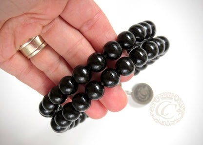 Dog collar  Double Black Rowan | Dog Collars | Cat Collars | CollarCrafts | dogcollar | collar | hondenband | Kattenhalsband | bead dog collars | cat mood collar | beaded dog collar | beaded dog collars | wooden bead dog collars | alu max com dog collars | beaded collars for dogs | rainbow dog collars