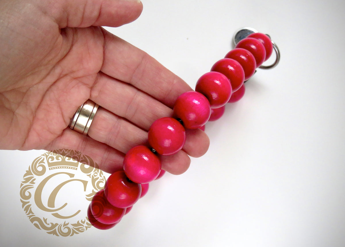 Dog collar Fuchsia Maxi | Dog Collars | Cat Collars | CollarCrafts | dogcollar | collar | hondenhalsband | hondenband | Kattenhalsband | bead dog collars | cat mood collar | beaded dog collar | beaded dog collars | wooden bead dog collars | alu max com dog collars | beaded collars for dogs | rainbow dog collars | collarcrafts