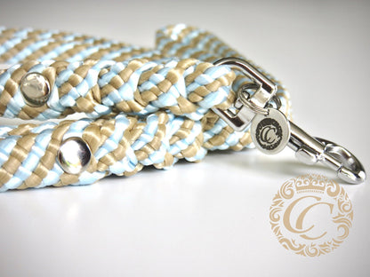 Dog leash for small & medium dogs Soft Blue | Paracord leashes | mini dog leash | CollarCrafts | Dog leash paracord | washable leashes | leibanden | honden leibanden | Collars and leashes | CollarCrafts | pink dog leash | dog lead | hondenleiband | honden leibandband | small leashes | ppm leashes | custom made leashes | cat leash | thin leashes
